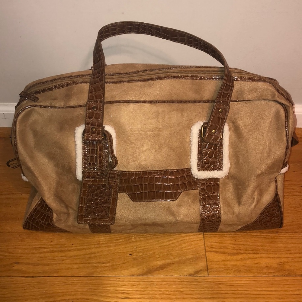 Bath and Body Works Suede Weekender Duffle Bag
